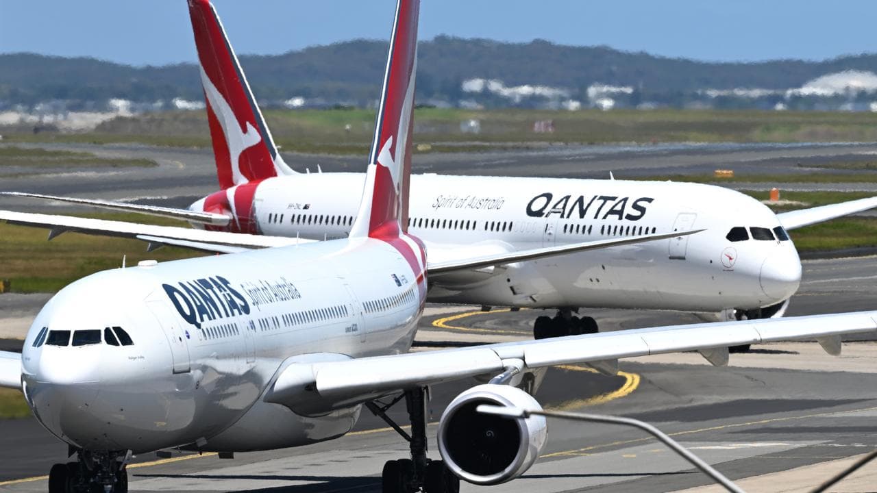 Qantas planes at Sydney Airport