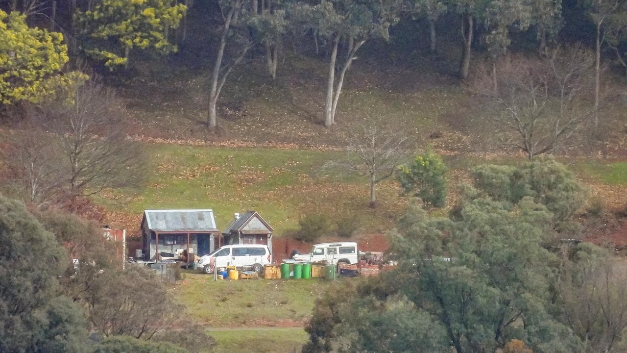 Property where 2 Vic officers were shot, Porepunkah,  August 27, 2025.