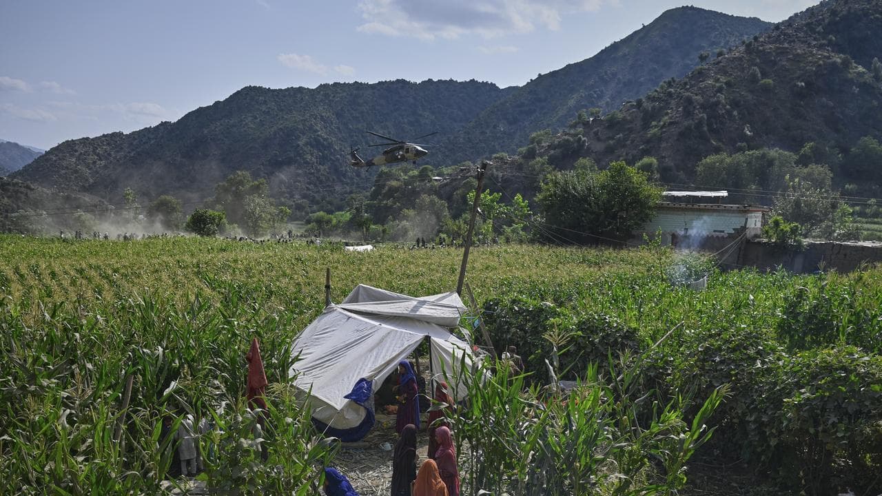 Earthquake survivors in Afghanistan
