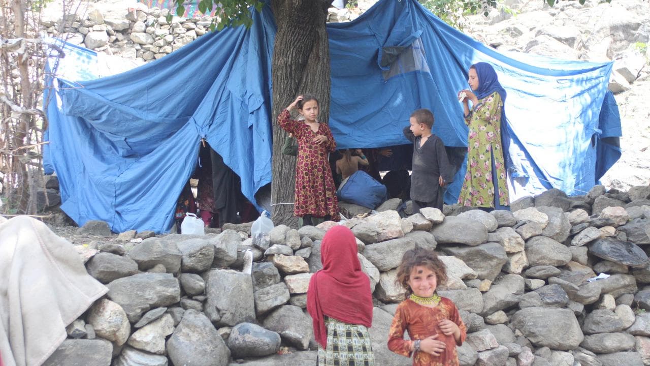 Temporary shelter in Kunar, Afghanistan