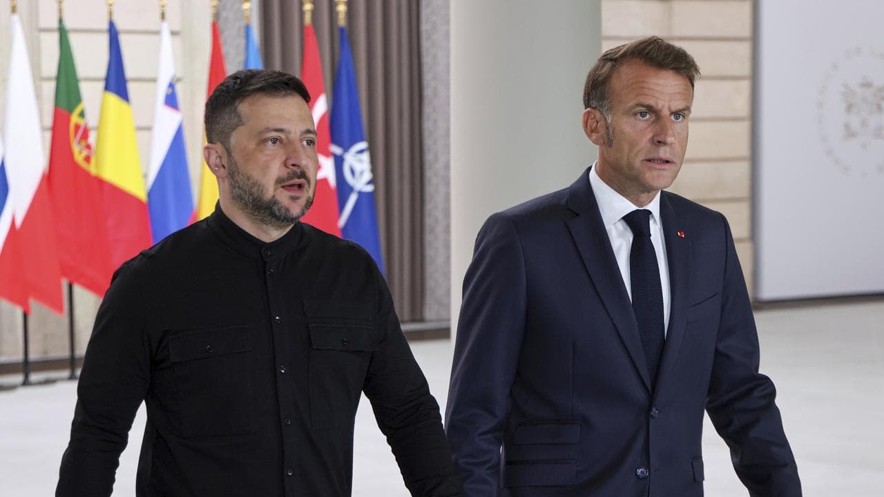 President Volodymyr Zelenskiy and President Emmanuel Macron