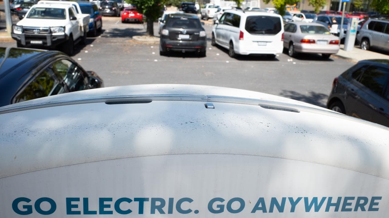 A slogan at an ActewAGL charging station