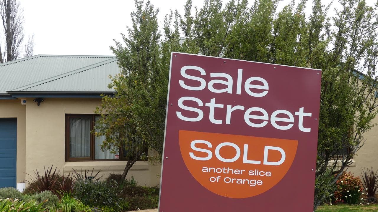 A sold sign on a regional house (file image)