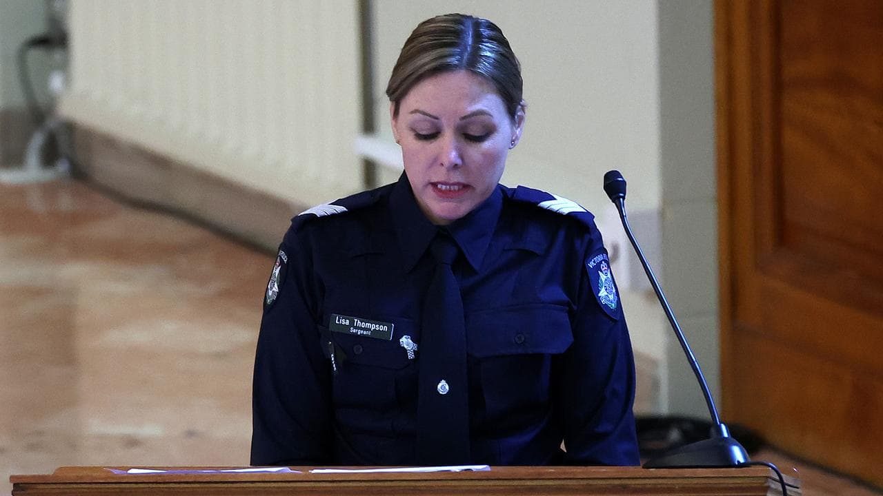 Sergeant Thompson delivers the eulogy.