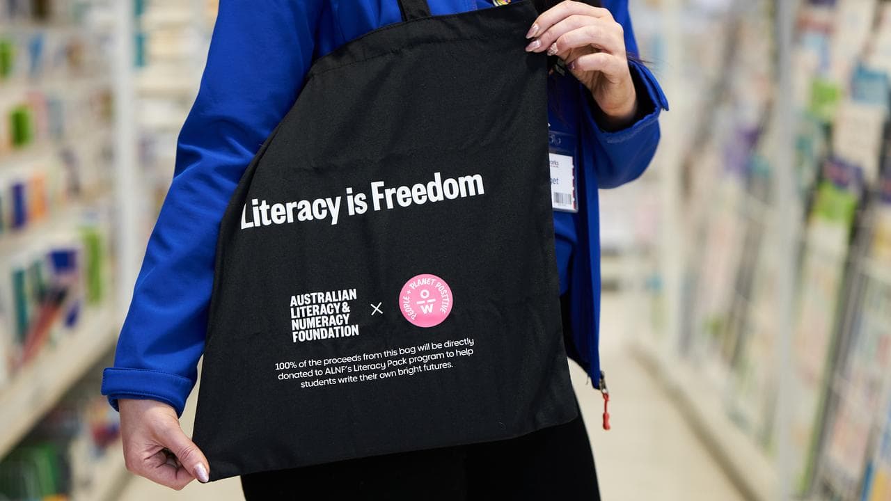 A tote bag at Officeworks