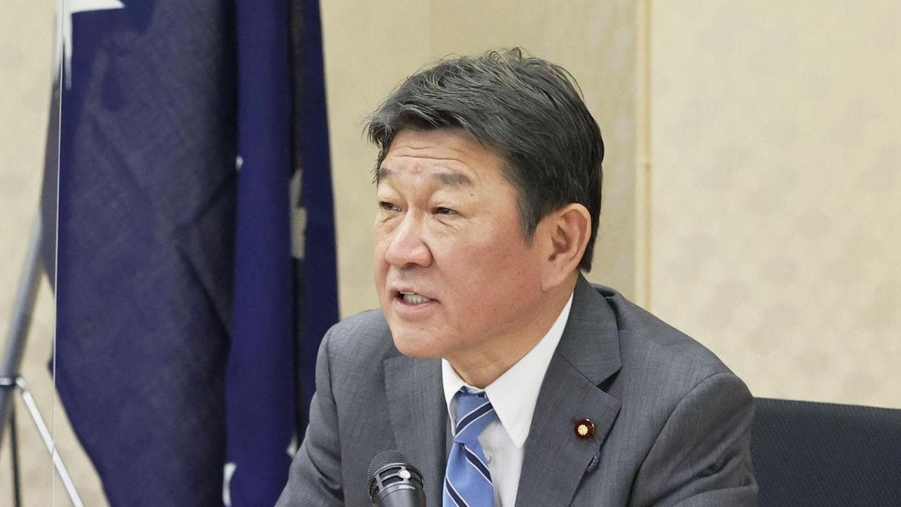 Japanese Foreign Minister Toshimitsu Motegi in 2021