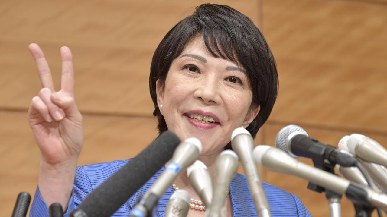 Former Japanese internal affairs minister Sanae Takaichi