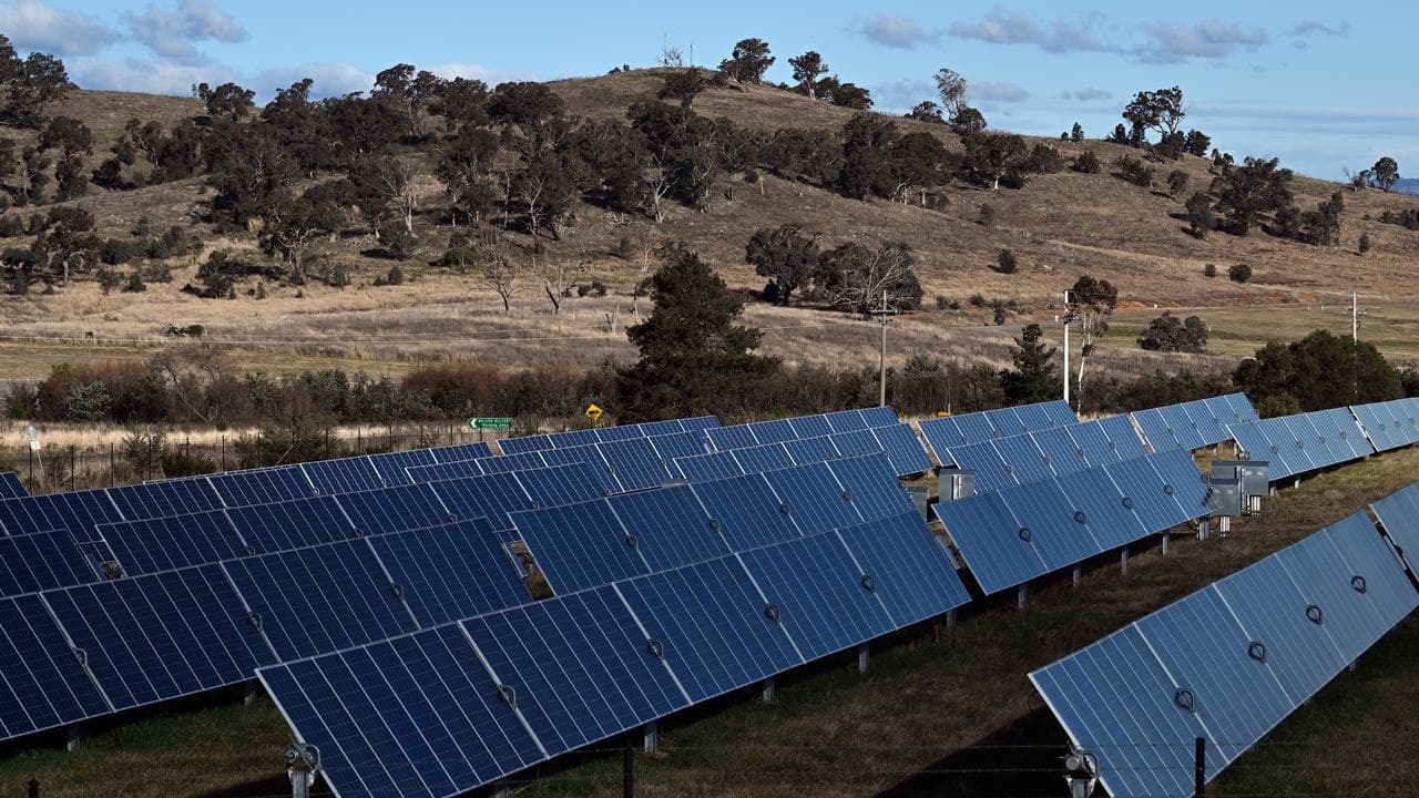 Solar panels at solar farm (file image)