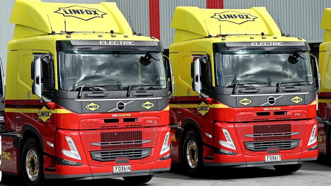 Linfox operated Volvo electric trucks