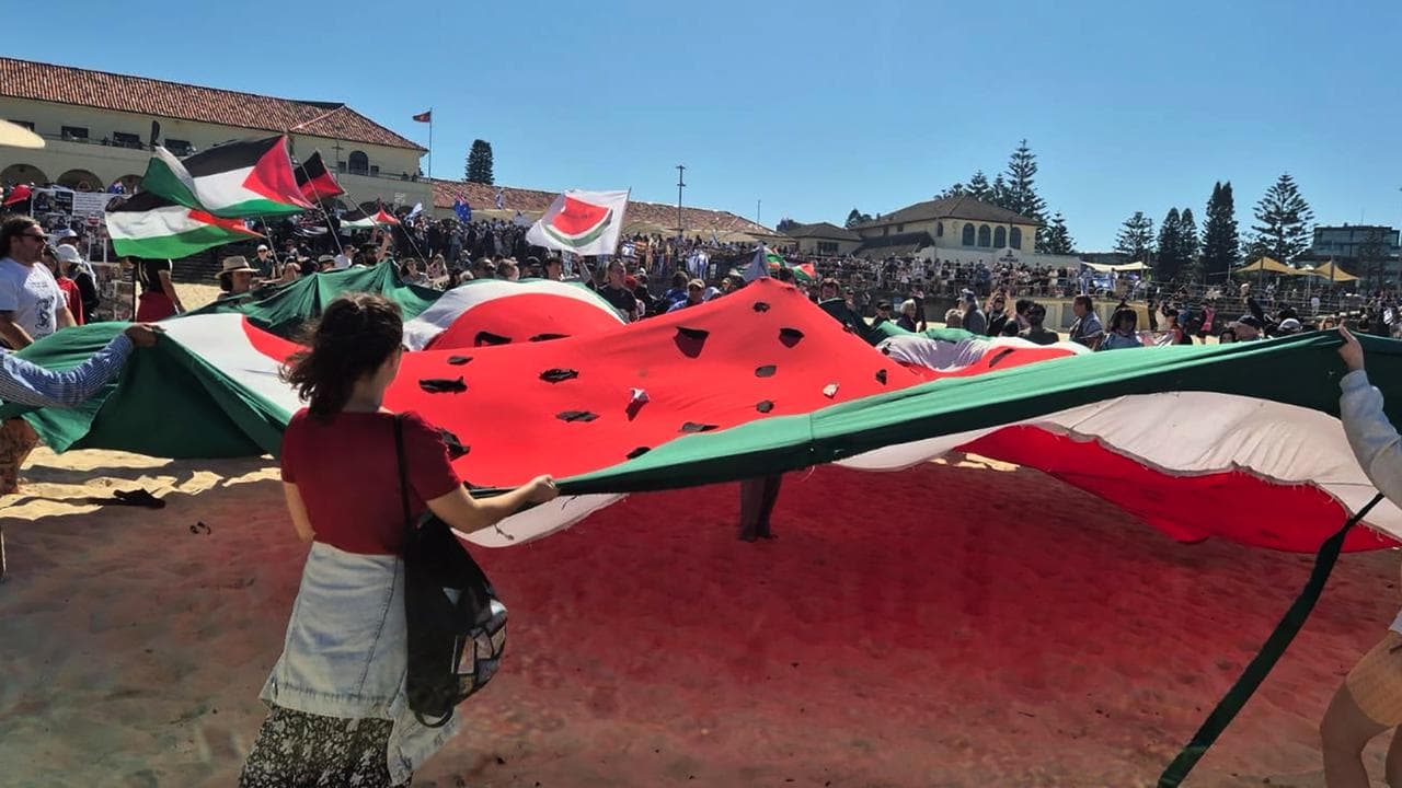 Bonid Beach Gaza protest