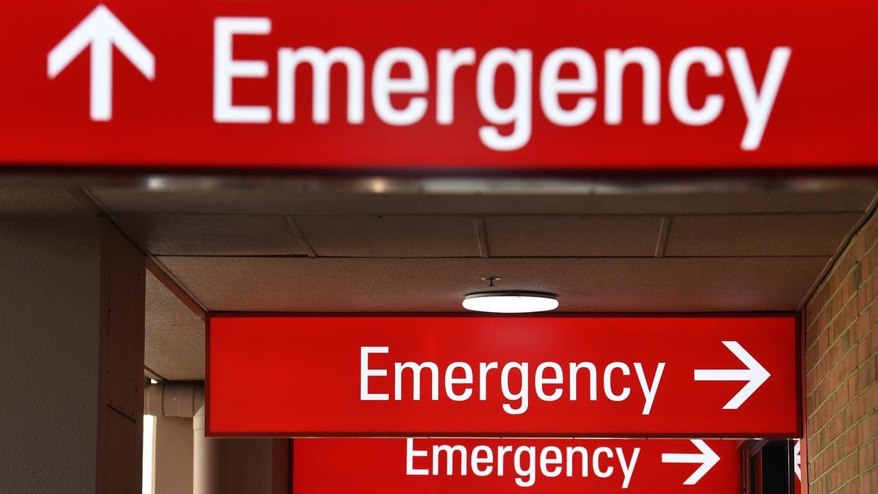 St. George Hospital emergency department signage is seen in Sydney
