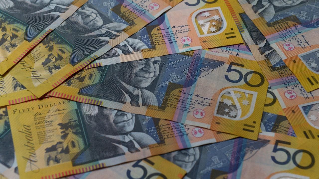 A pile of Australian fifty dollar notes (file image)