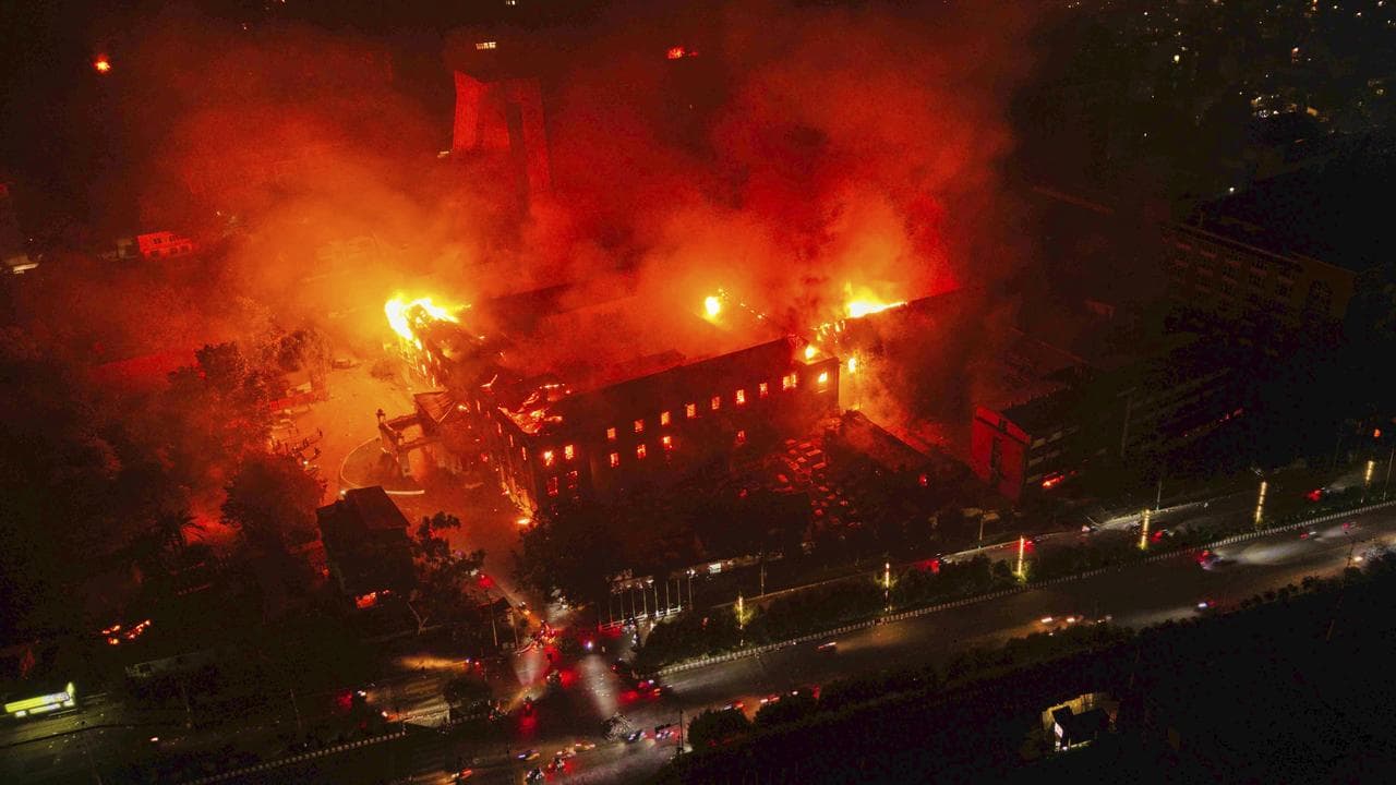 The residence of Nepal President Ram Chandra Poudel was set on fire