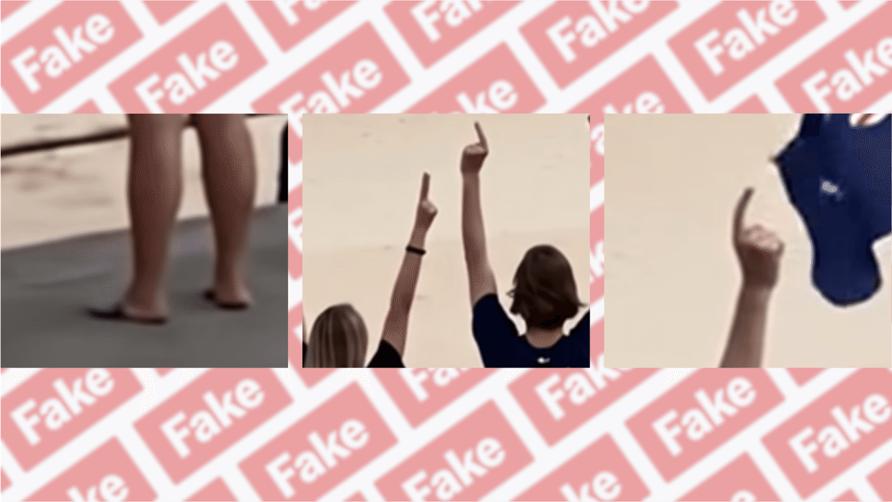 Fakeness and AI signs in Bondi horseman Fbook post