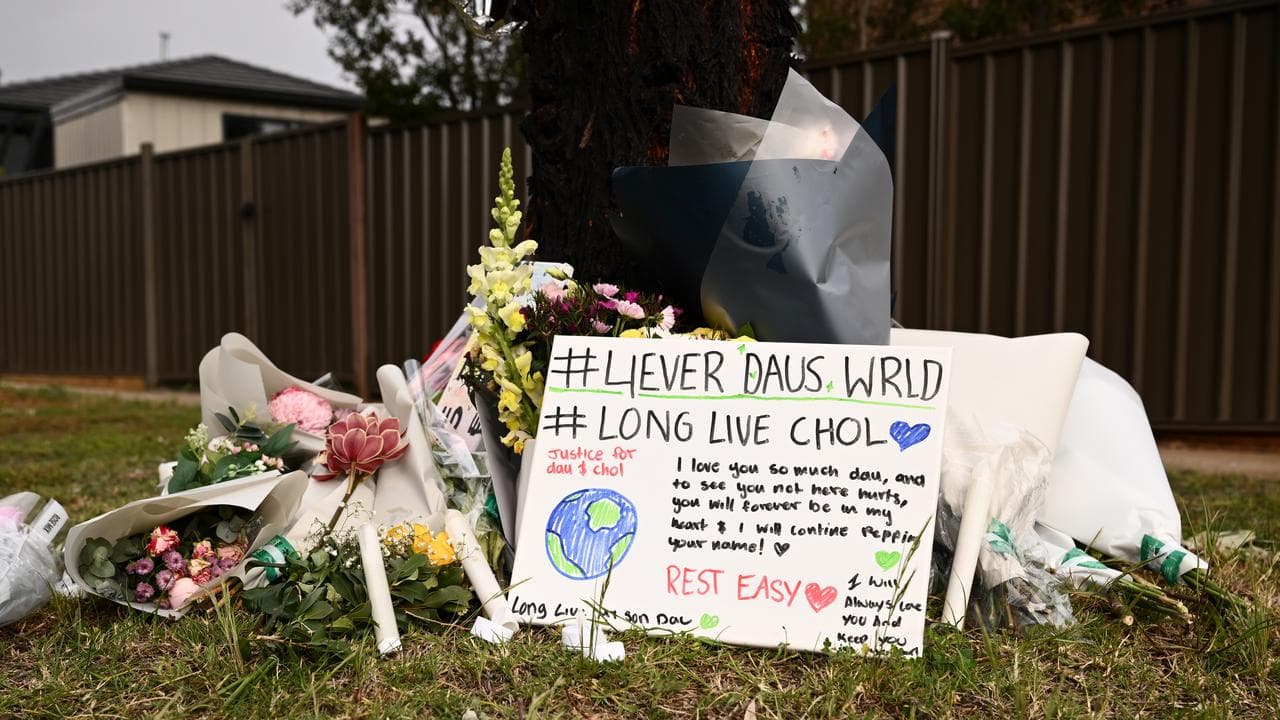 Tributes at the stabbing scene