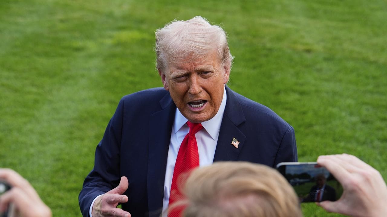 US President Donald Trump outside the White House