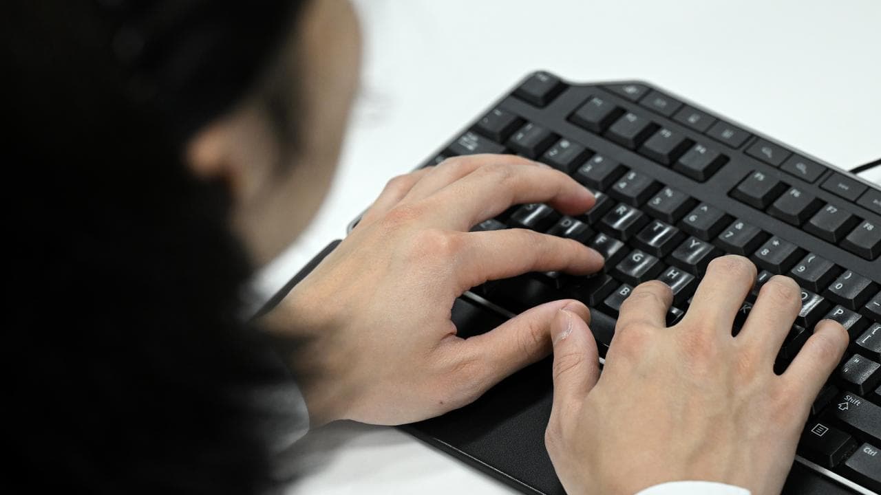 A file photo of a computer user 