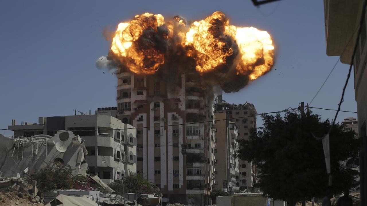 A strike in Gaza City 