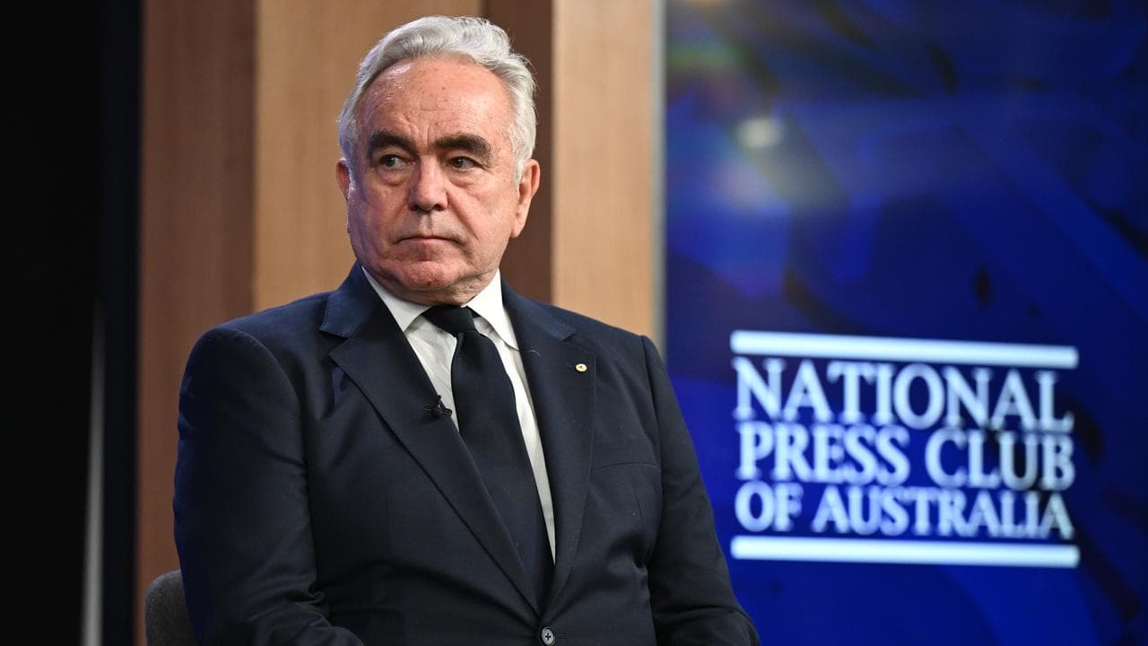 Kurt Campbell prepares to address the National Press Club