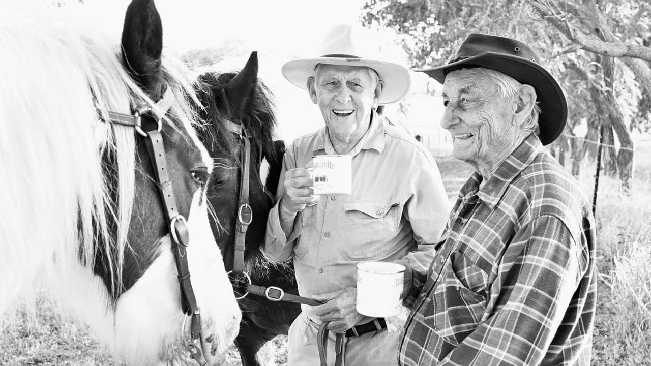 Two Old Mates Never Short of A Yarn by Amy Ahchay