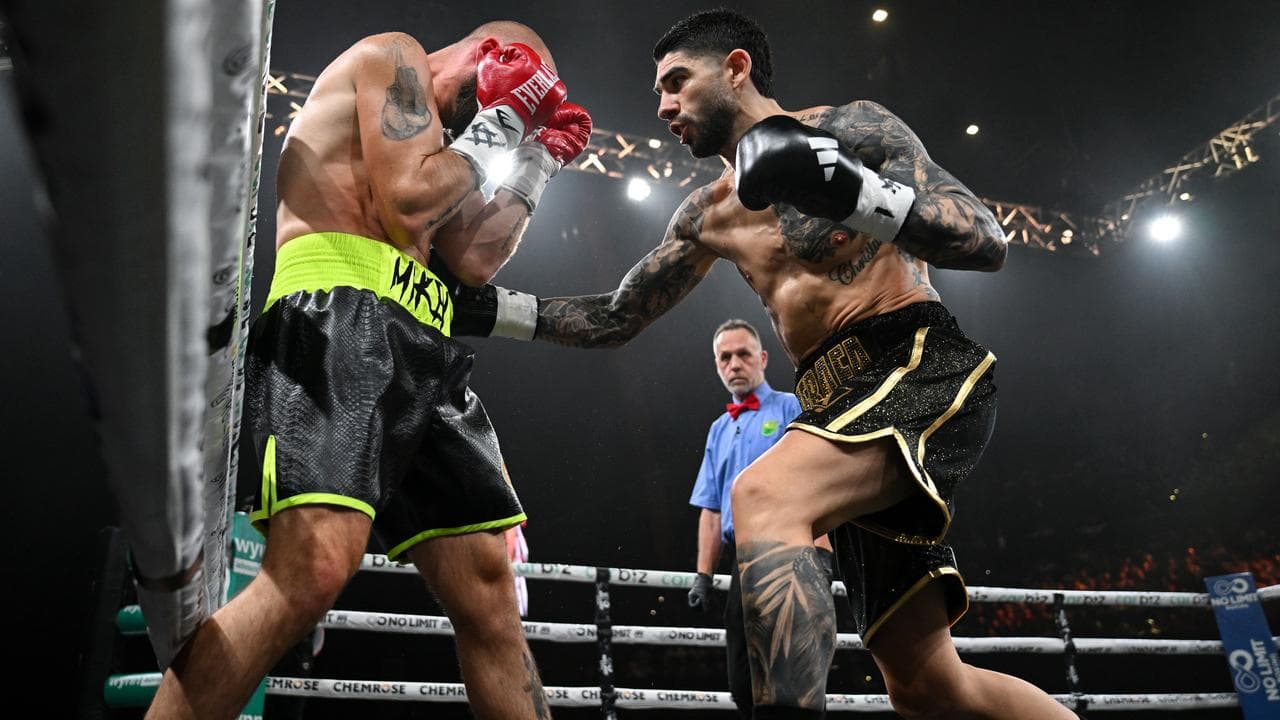 Australian boxer Michael Zerafa (right).