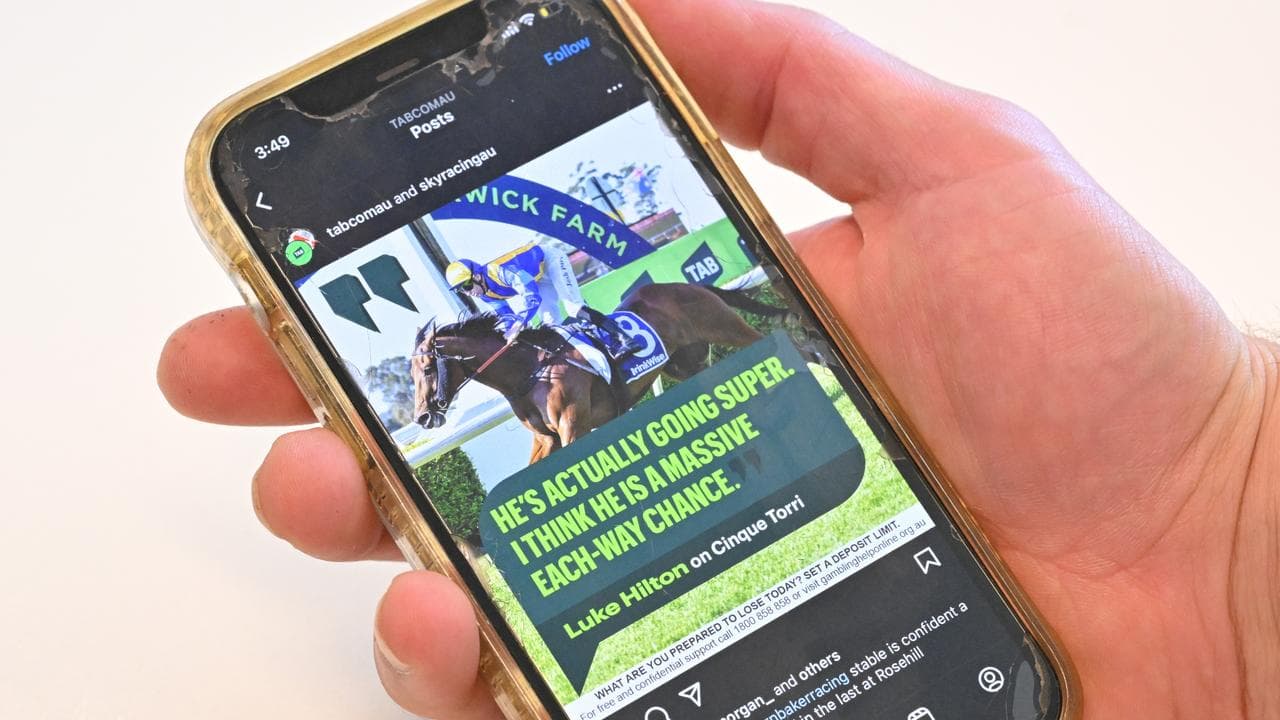 A digital gambling advertisement is seen on social media