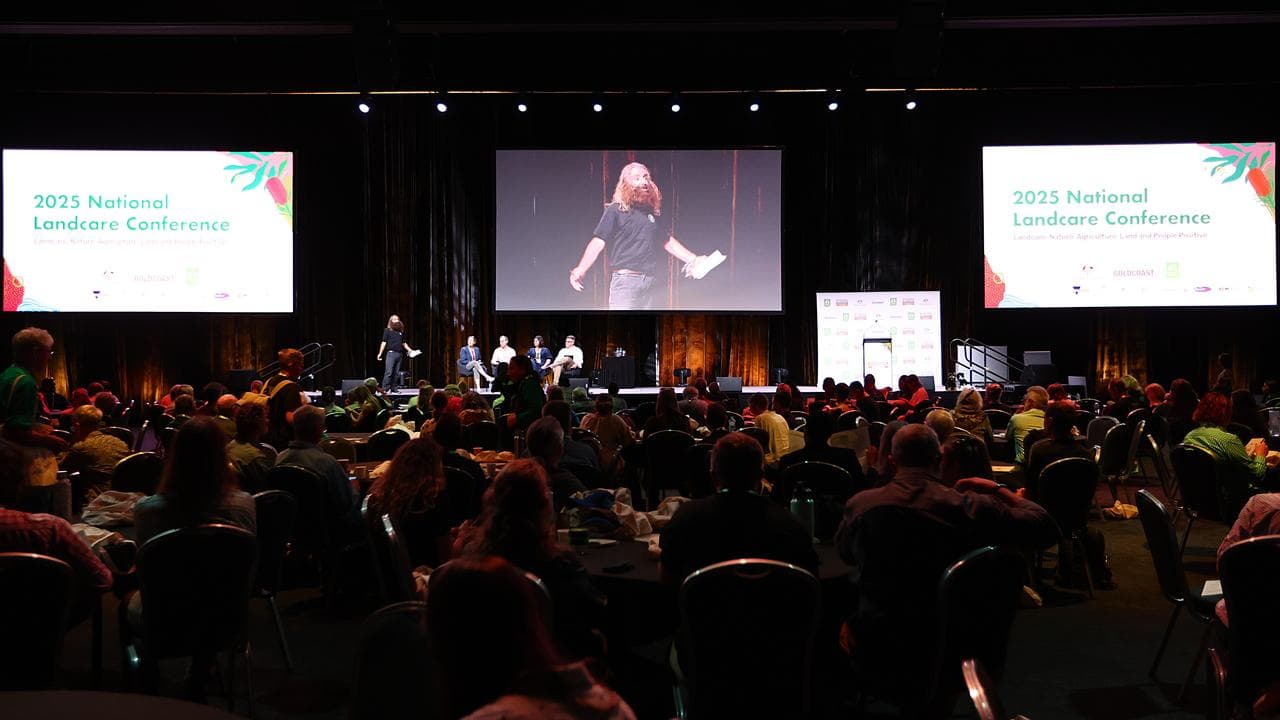 Gardening Australia's Costa Georgiadis speaks at a conference
