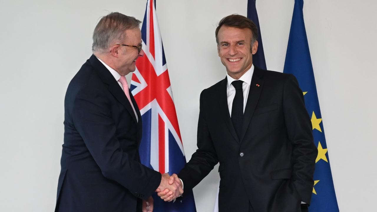 Prime Minister Anthony Albanese and French President Emmanuel Macron