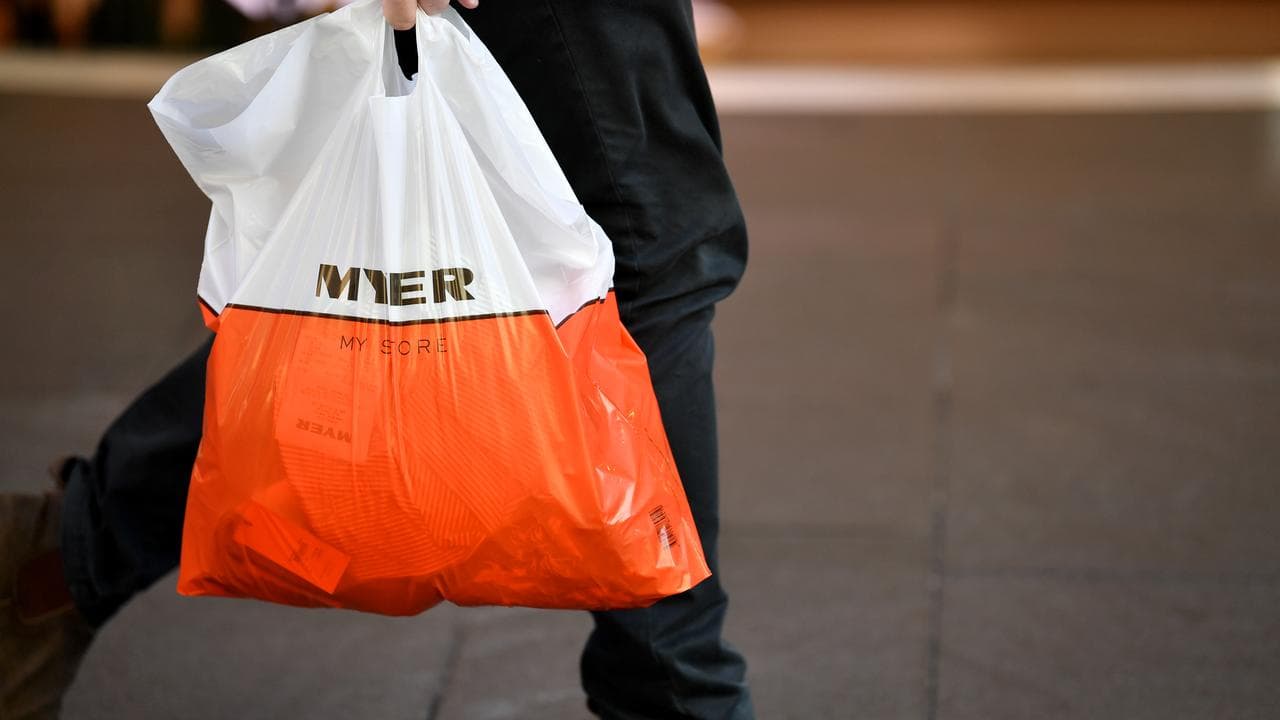 Myer shopping bag in Sydney