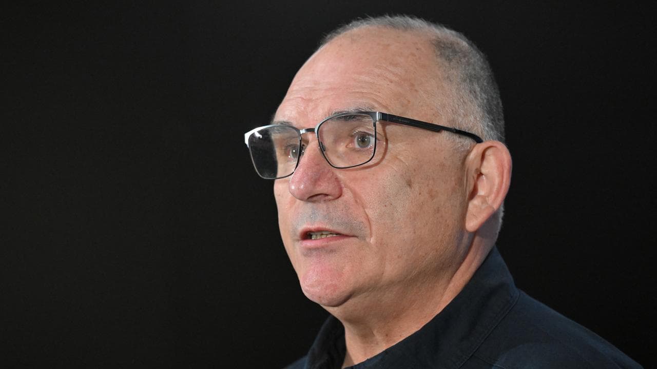 Joe Buffone speaks to the media