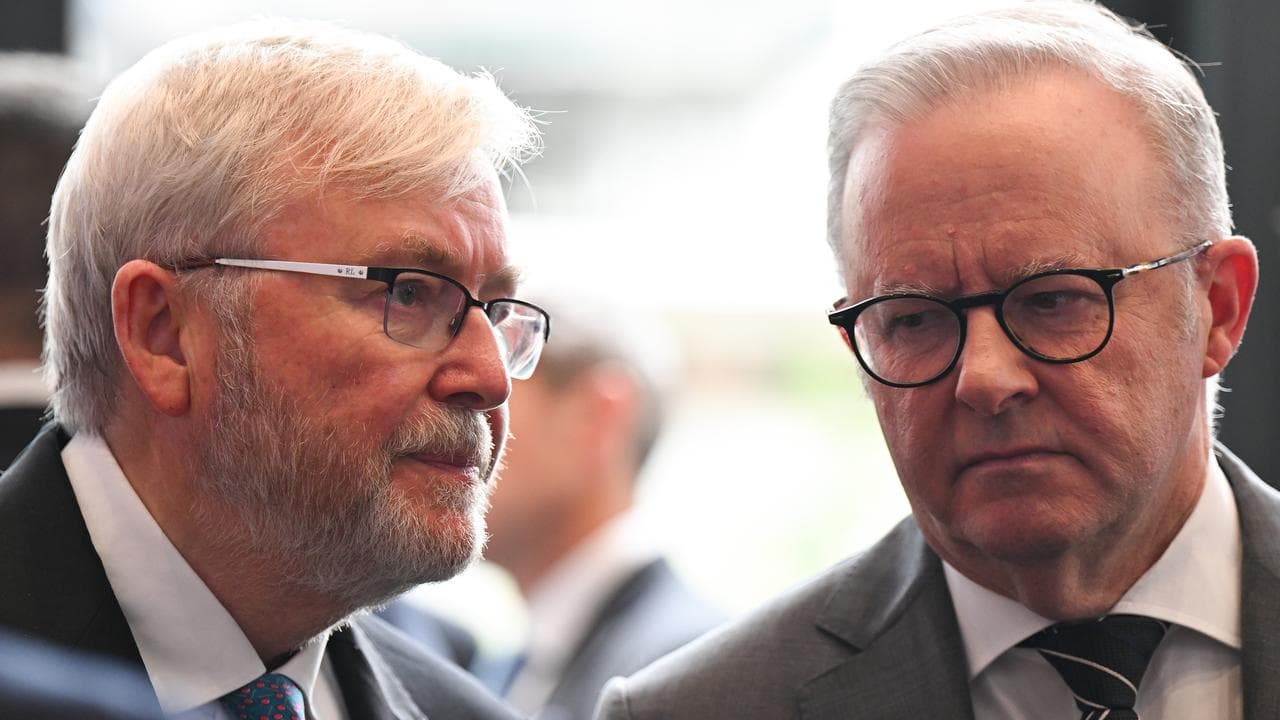 Anthony Albanese and Ambassador to the US Kevin Rudd in NY