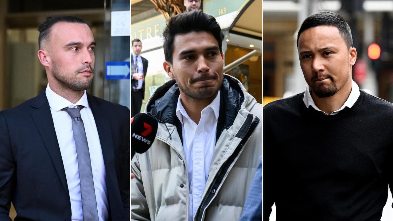 Clayton Lewis, Ulises Davila (centre) and (right) Kearyn Baccus (file)