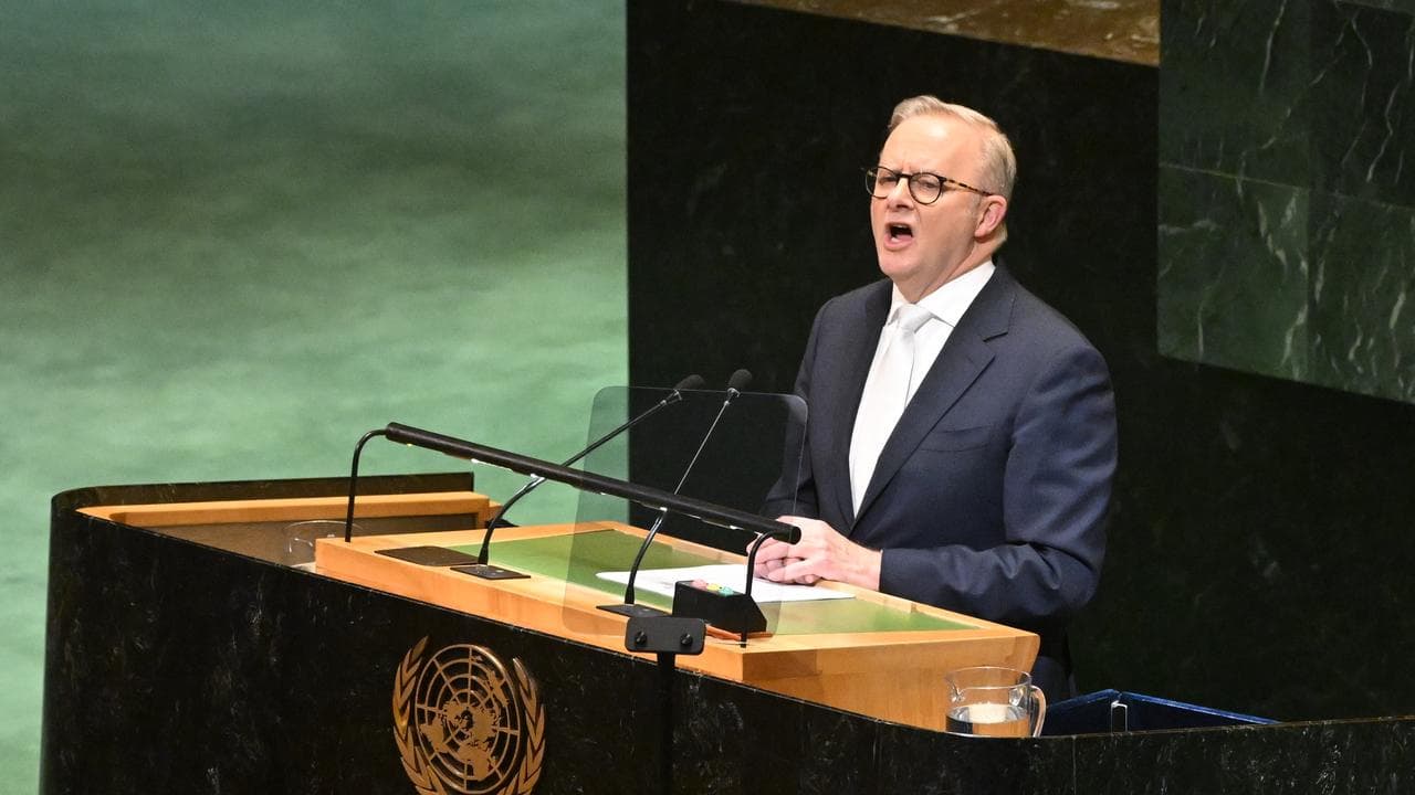 Prime Minister Anthony Albanese addresses the UN General Assembly