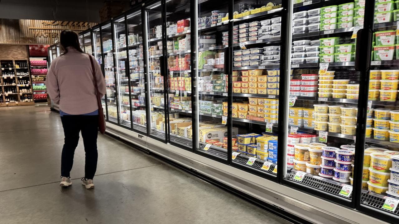 A woman grocery shopping in Canberra (file)