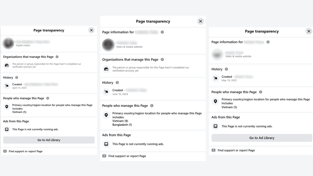 Page transparency for pages spreading false Tom Phillips posts
