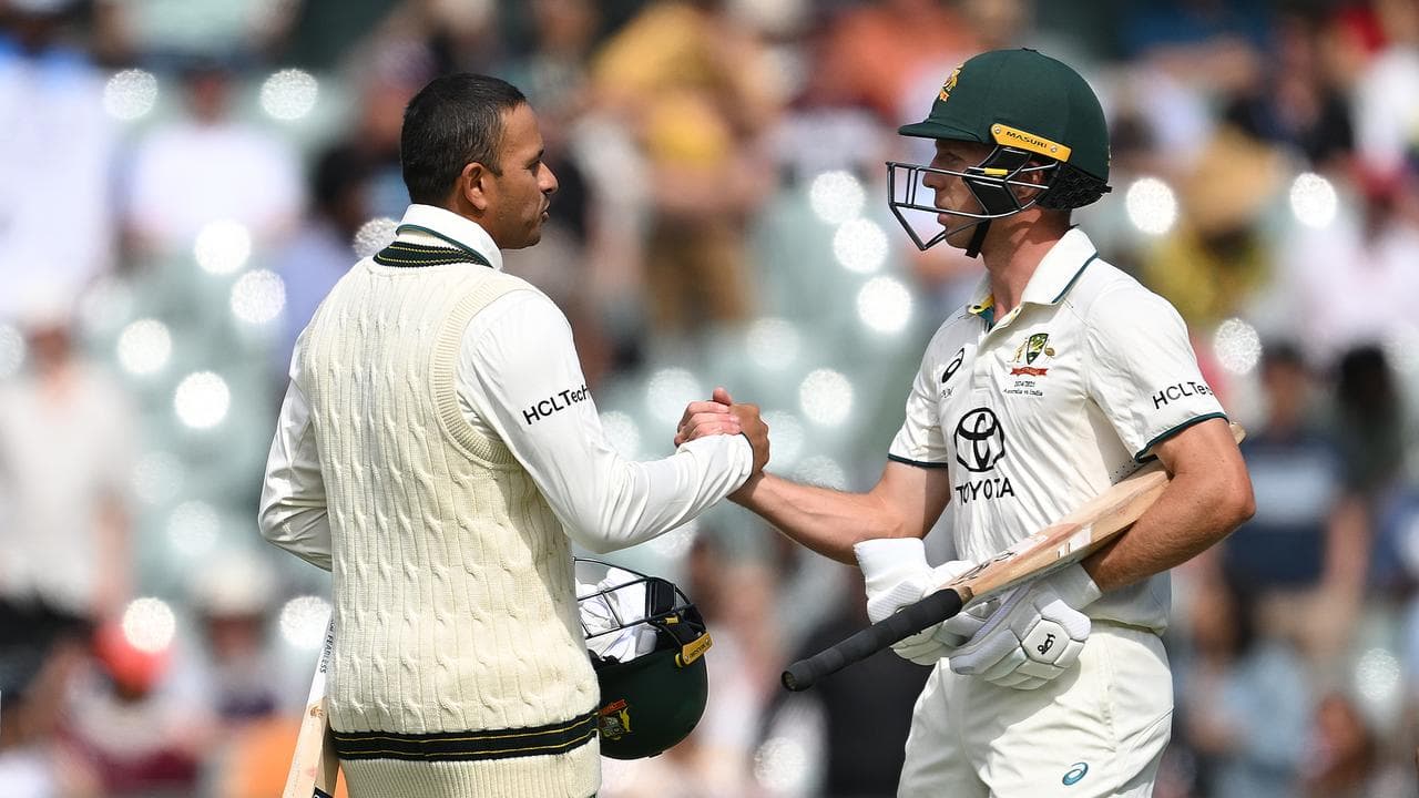 (L-R) Usman Khawaja and Nathan McSweeney.