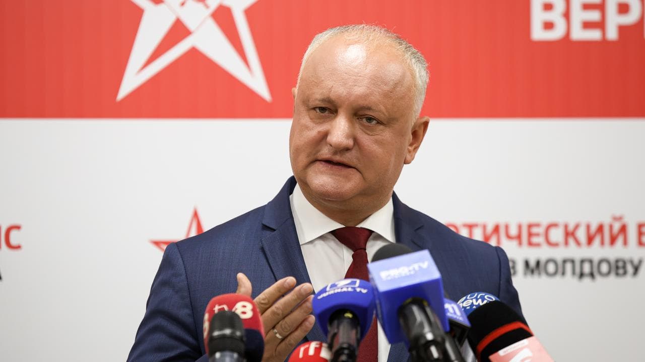 Igor Dodon leader of the Russia-friendly Patriotic Electoral Bloc