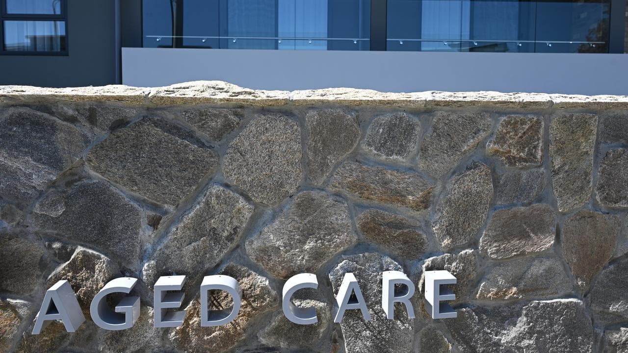 A sign at an Aged Care facility (file image)