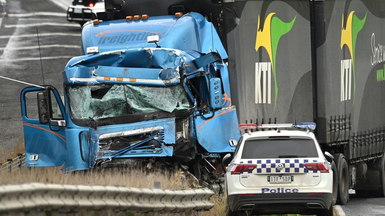 Scene of the truck-bus crash (file)