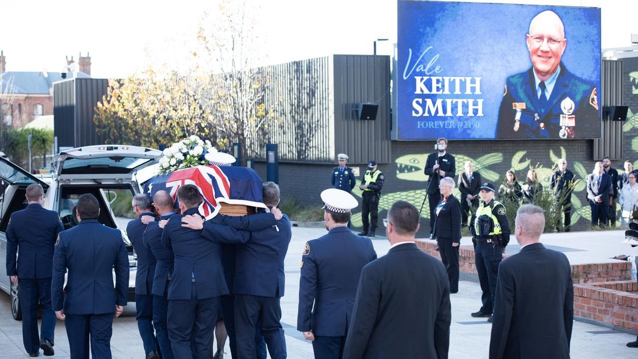 Constable Keith Smith's funeral (file)