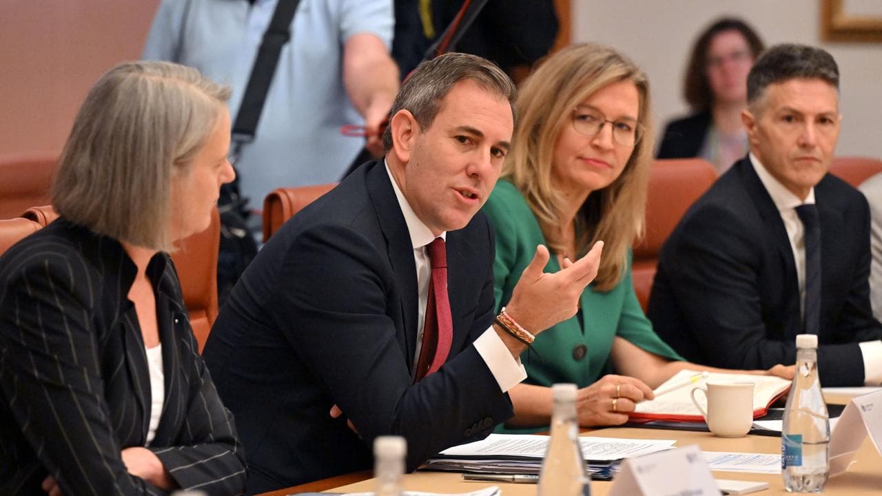 Treasurer Jim Chalmers at the economic roundtable (file image)