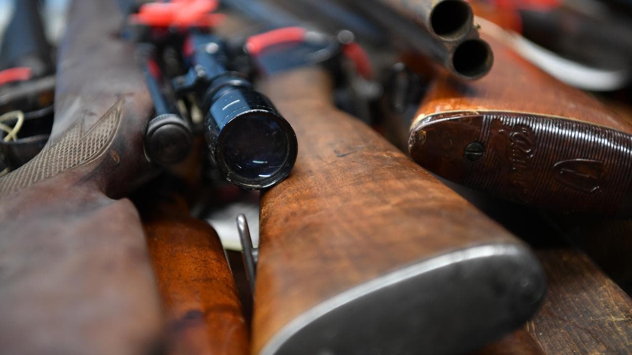Firearms on display in Sydney