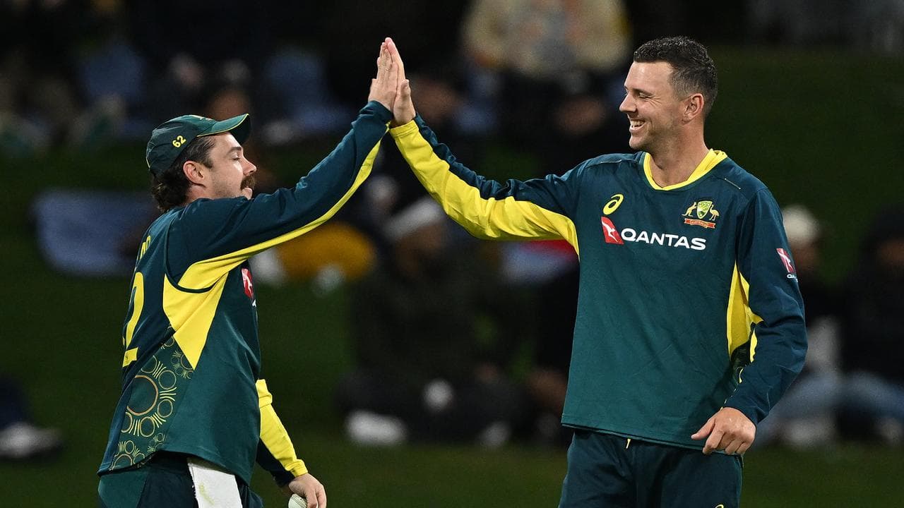(L-R) Travis Head and Josh Hazlewood.