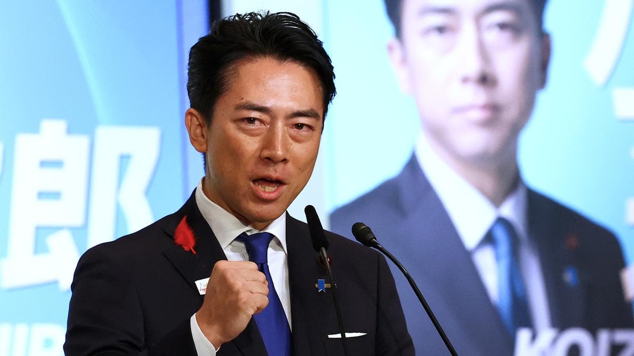 Japan's Agriculture Minister Shinjiro Koizumi