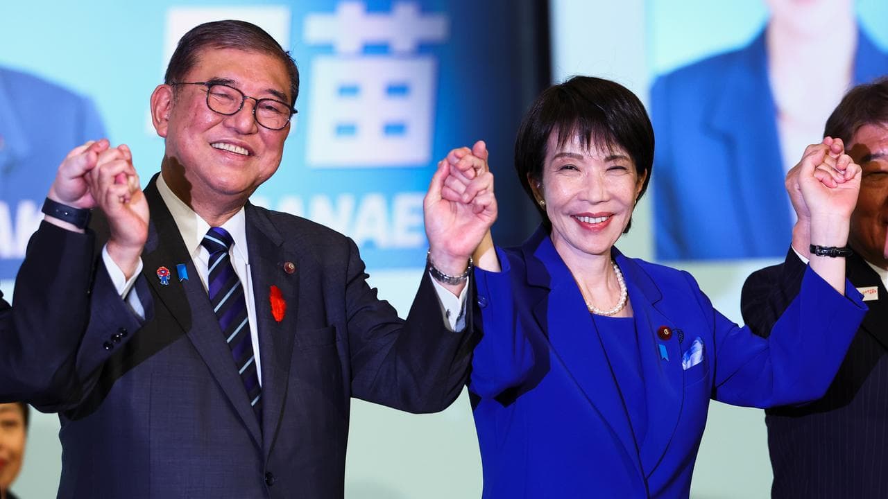 Prime Minister Shigeru Ishiba and Sanae Takaichi