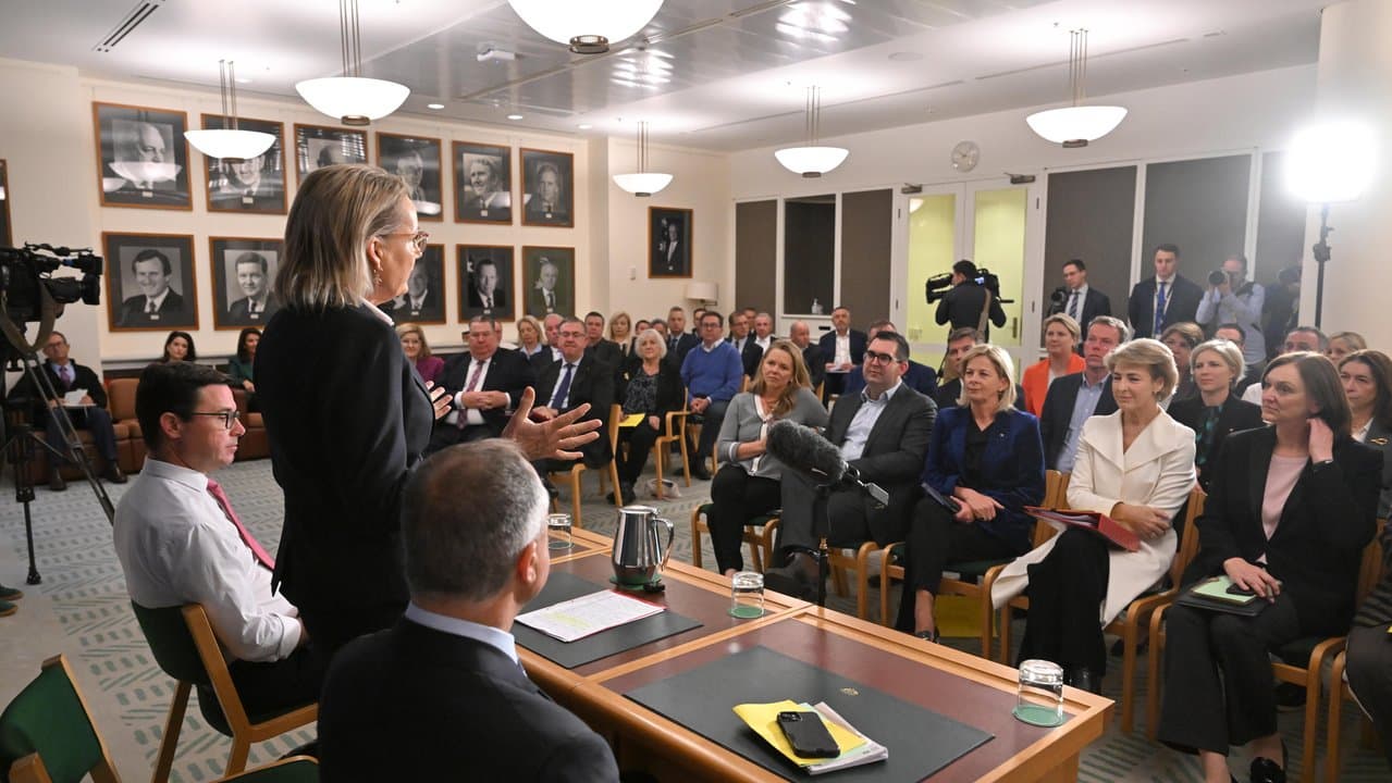 Opposition Sussan Ley at a Coalition joint party room meeting
