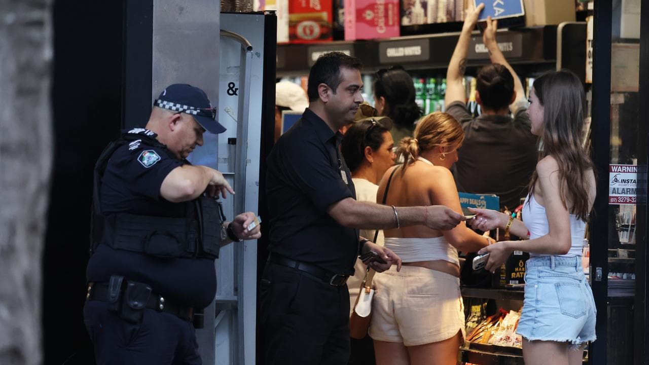 Police outside a bottle shop (file image)
