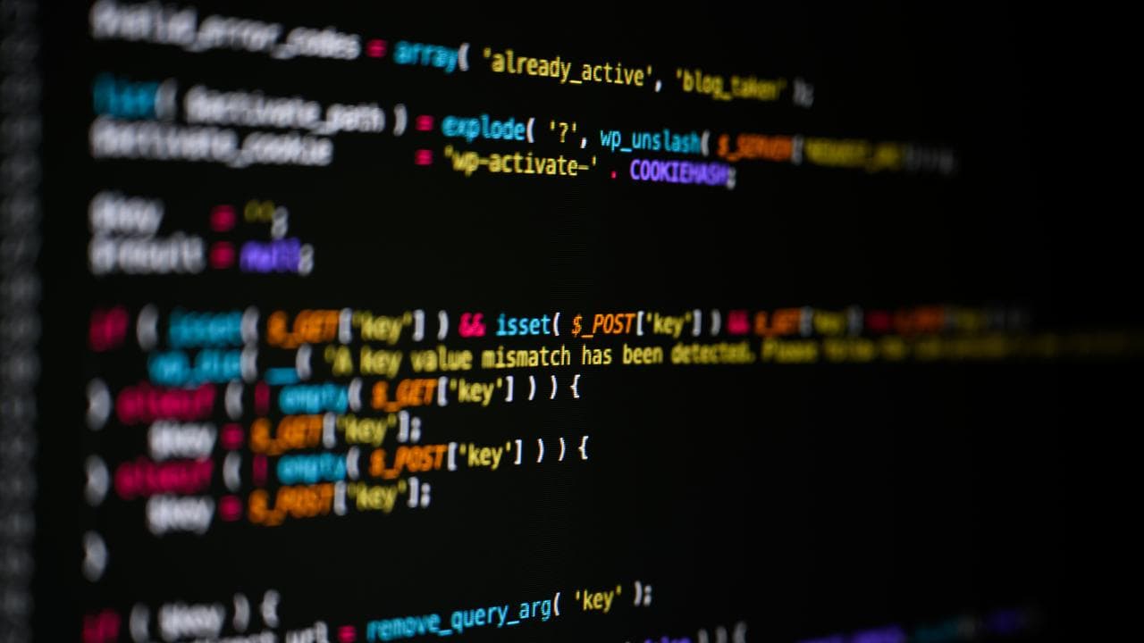 An image of code dispalyed on a computer screen (file image)