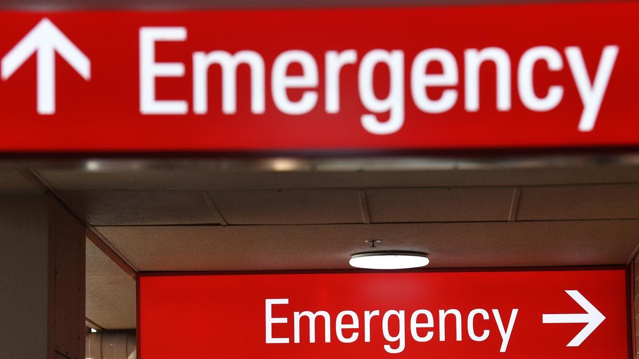 St George Hospital emergency department signage is seen in Sydney