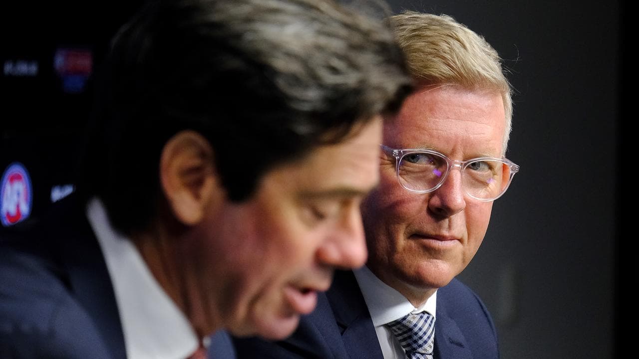 (L-R) Gillon McLachlan and Steve Hocking.